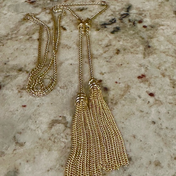 Kendra Scott Presleigh Love Knot Y Necklace In Gold - Picture 5 of 7